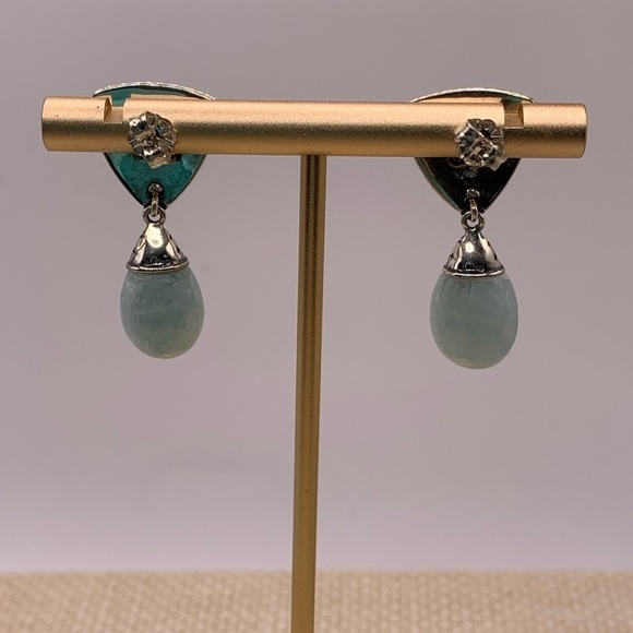 Sincerely Southwest Sterling Milky Aquamarine Pendant and Earrings Set - Picture 8 of 8